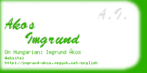 akos imgrund business card